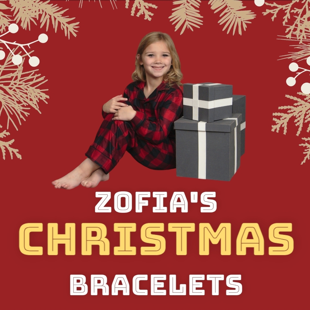 NEW 8yr old Zofia's Christmas handmade bracelets!